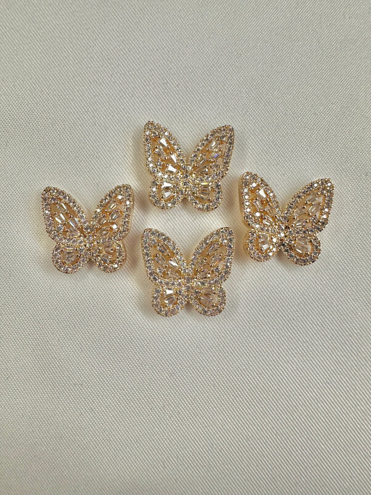 Gold Bedazzle Butterfly 1pc