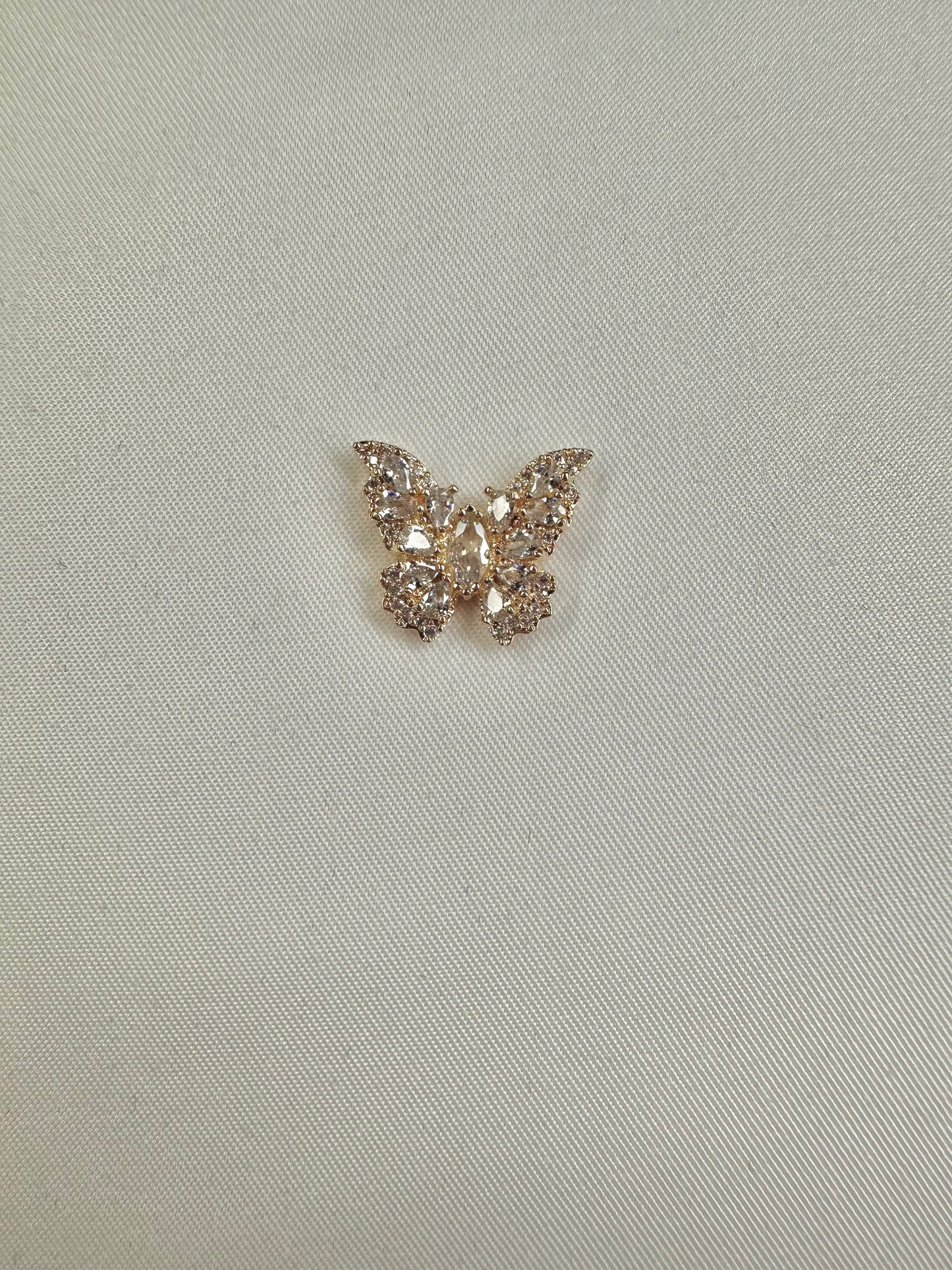 Gold White Elegant Butterfly 1pc