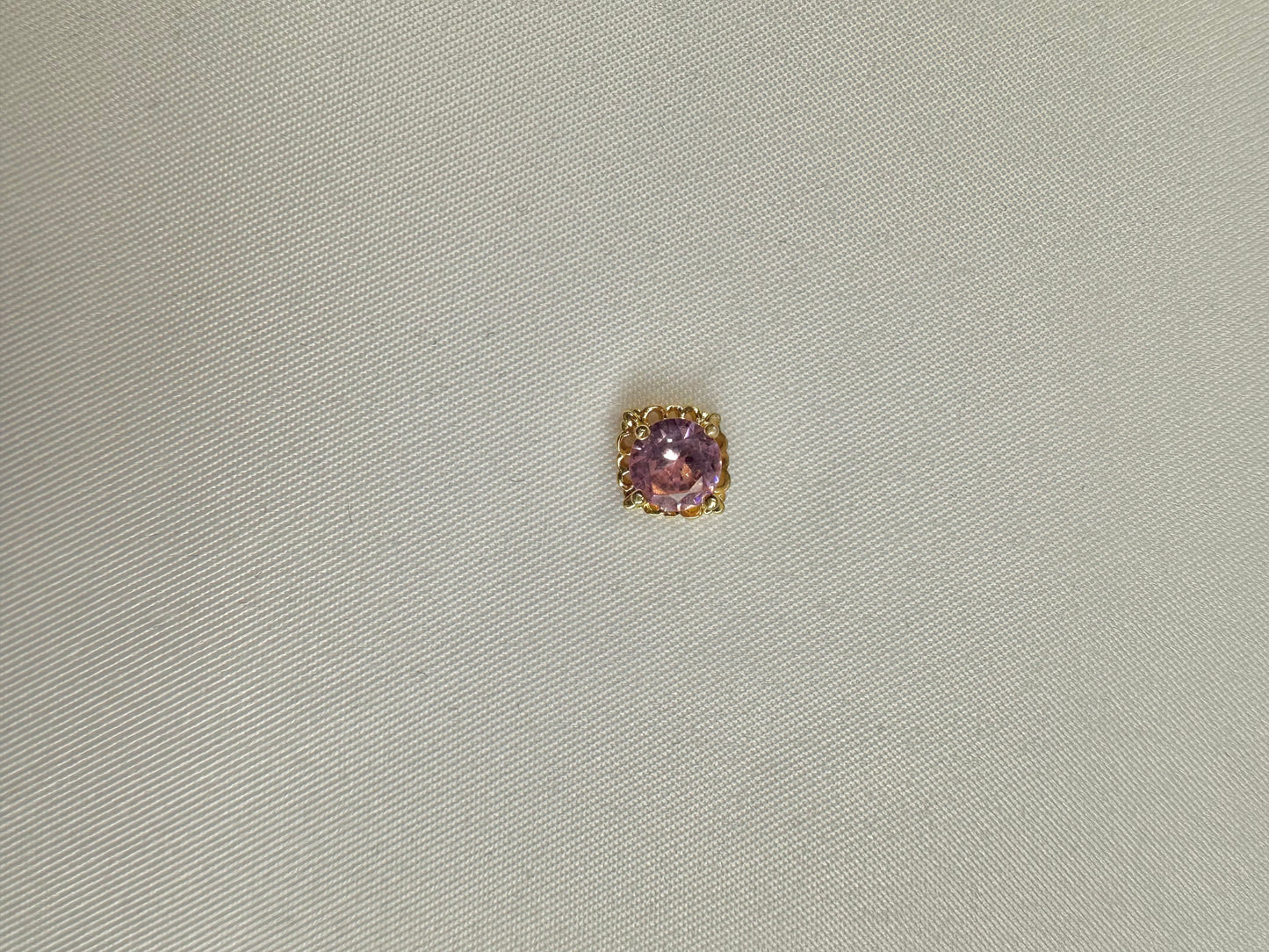 Gold w/ Pink Gem 5pcs