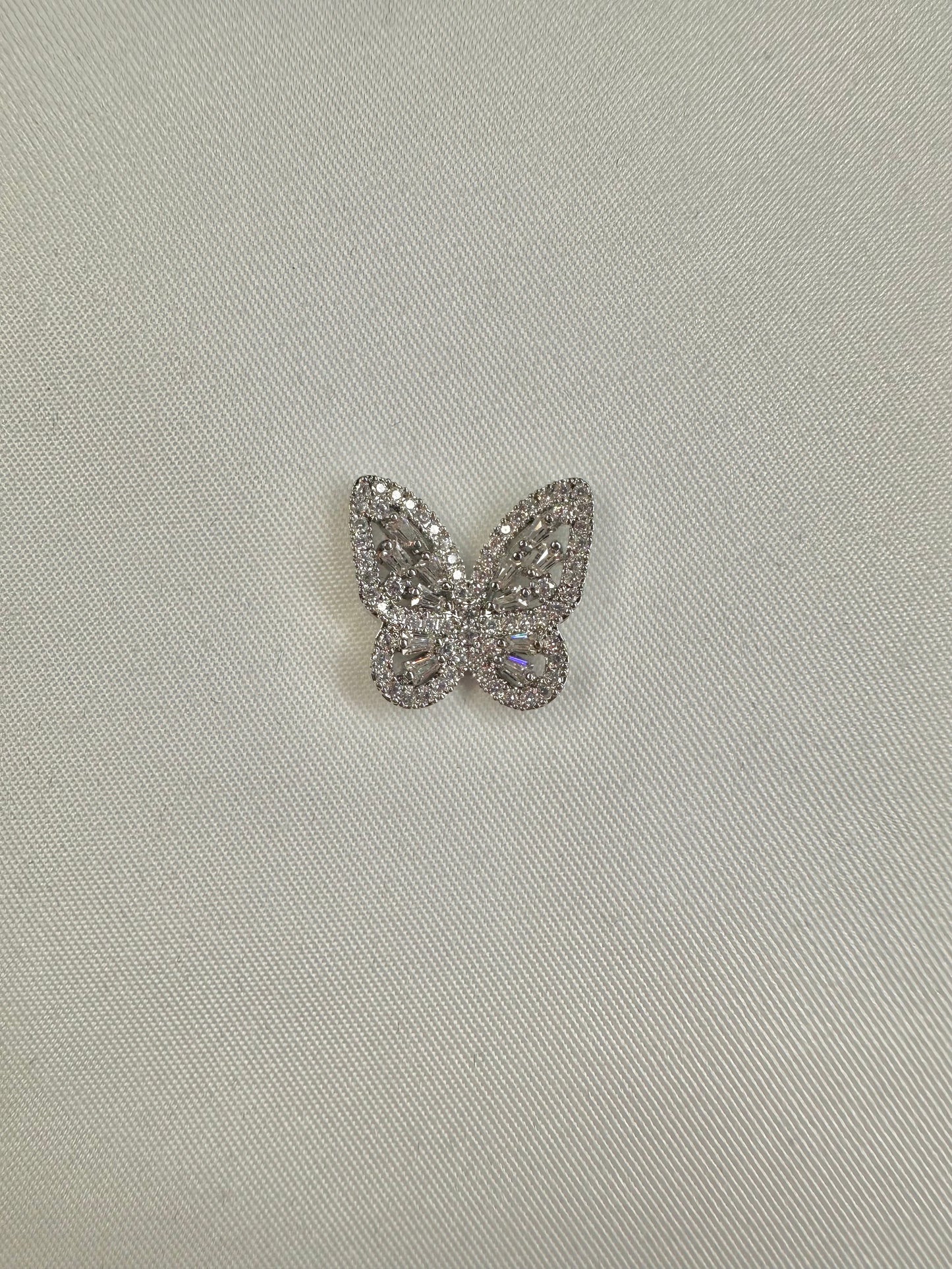 Silver Bedazzle Butterfly 1pc