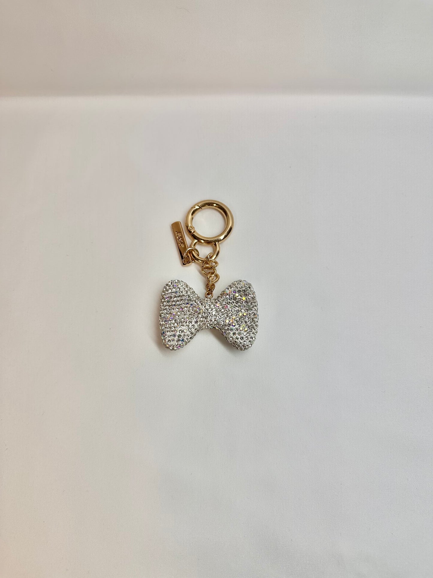 Bling HK White Bow Keychain