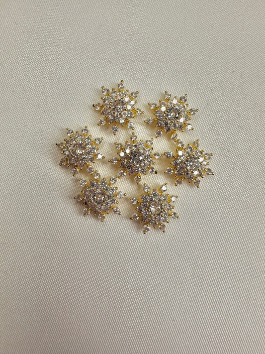 Gold Big Snow Flake 2pcs