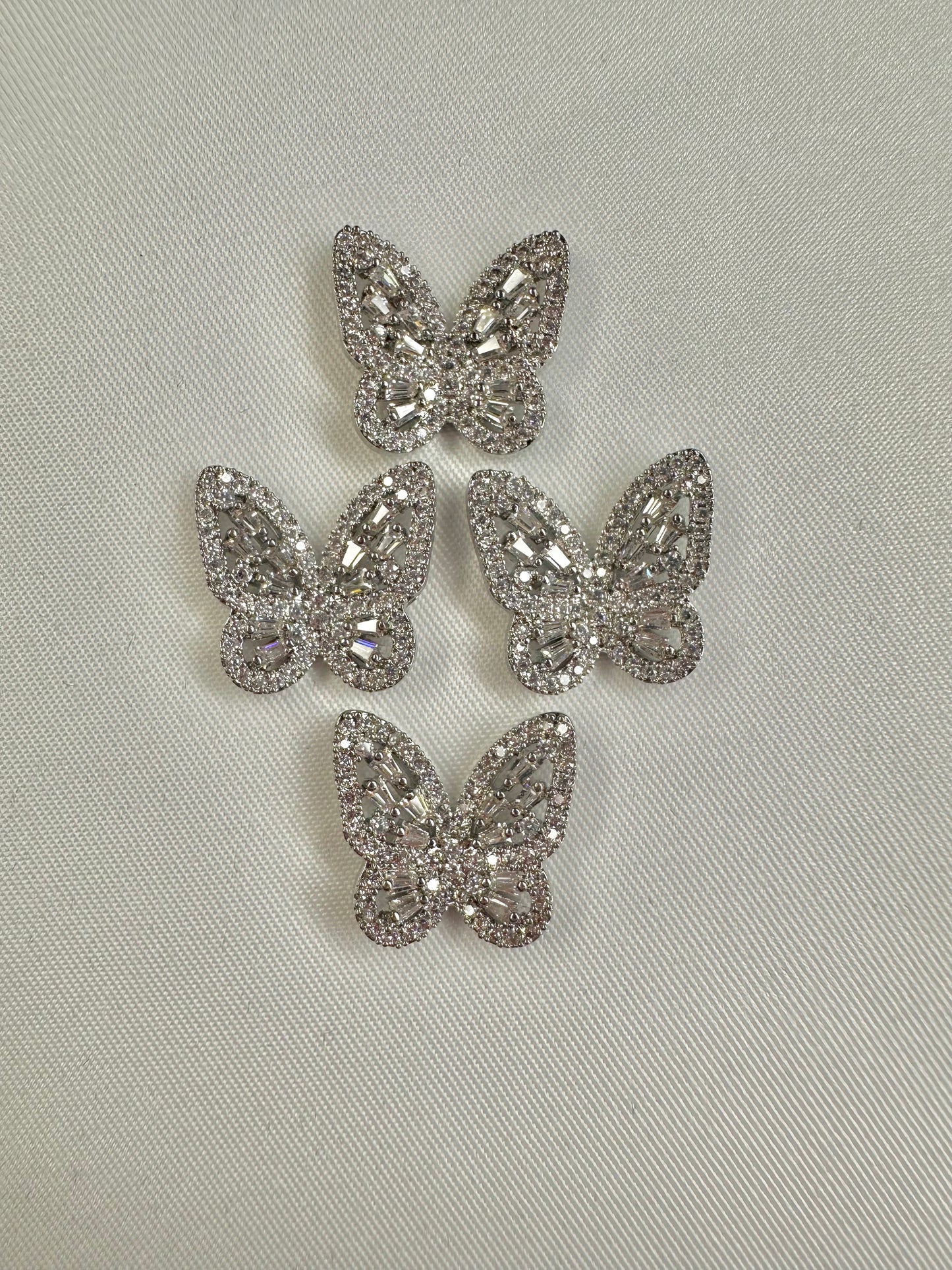 Silver Bedazzle Butterfly 1pc